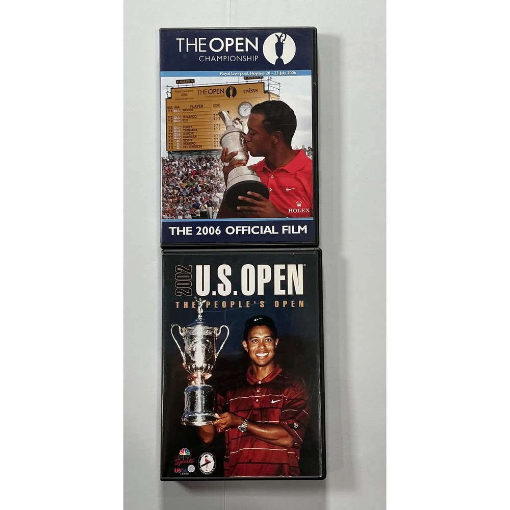 VTG Y2K Tiger Woods Golf DVD Lot 2002 US Open 2006 Open Championship Official